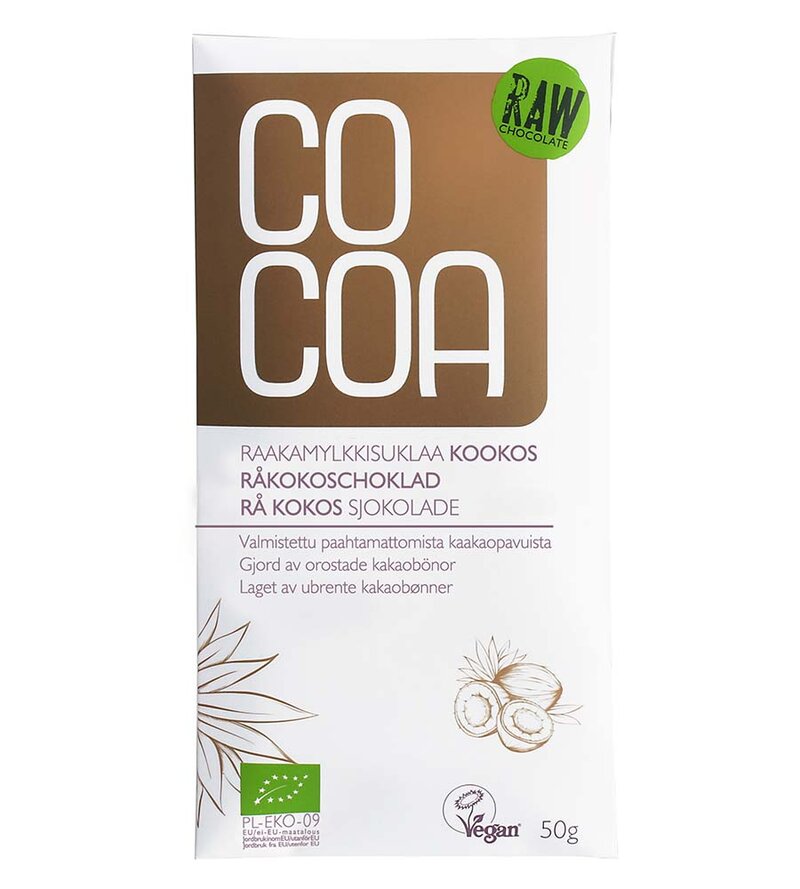 Raw Cocoa Kokos Sjokolade 50g