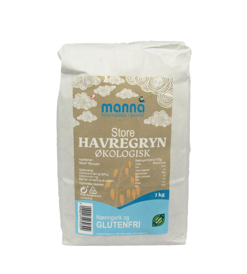 Manna Glutenfrie Havregryn Store