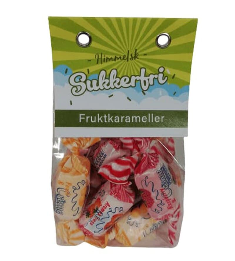 Sukkerfri Fruktkaramell 60G Pose